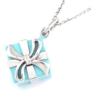 Tiffany Necklace Tiffany Blue Box Gift Box Silver Blue Enamel